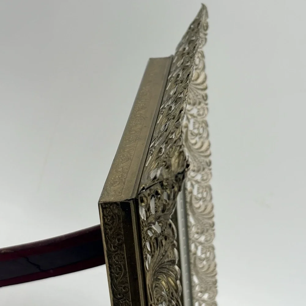 Vintage Ornate White‎ Gold 8x10 Picture Frame Florentine Style Regency Filigree